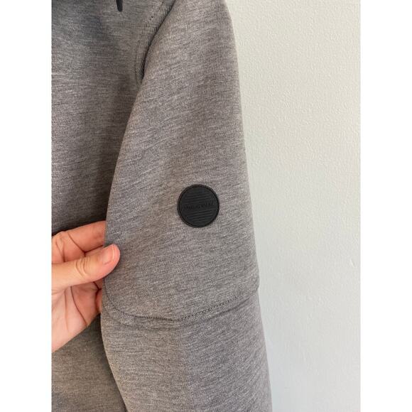 Andrew Marc Women's XL Jacket Gray Heathered Zip Up Stretch Mock Neck Hooded - Picture 4 of 9